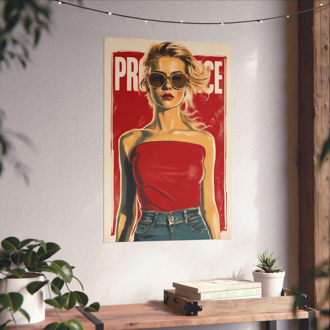 Pro Choice Blonde Bombshell Retro Pop Art Feminist Statement Poster - Image 4