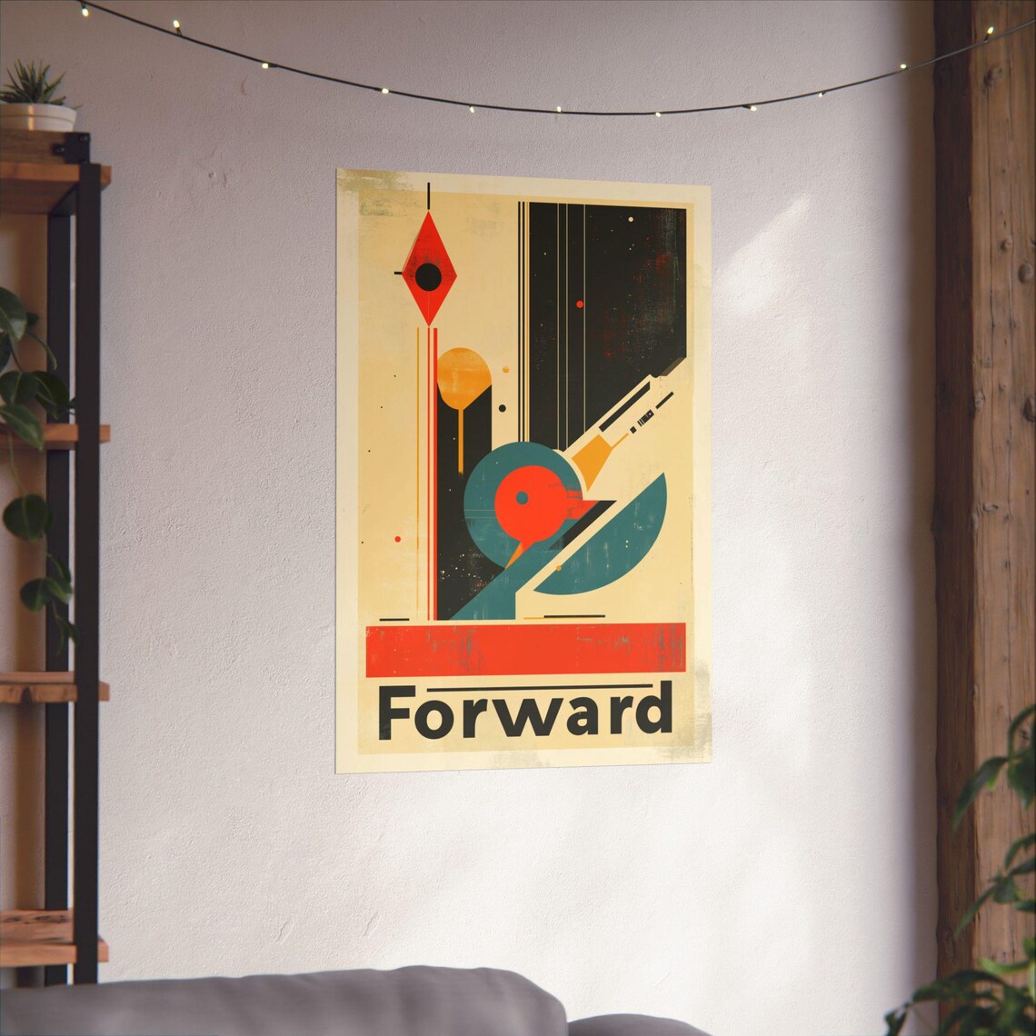 Forward Retro Abstract Art Print, Office And Dorm - Image 3