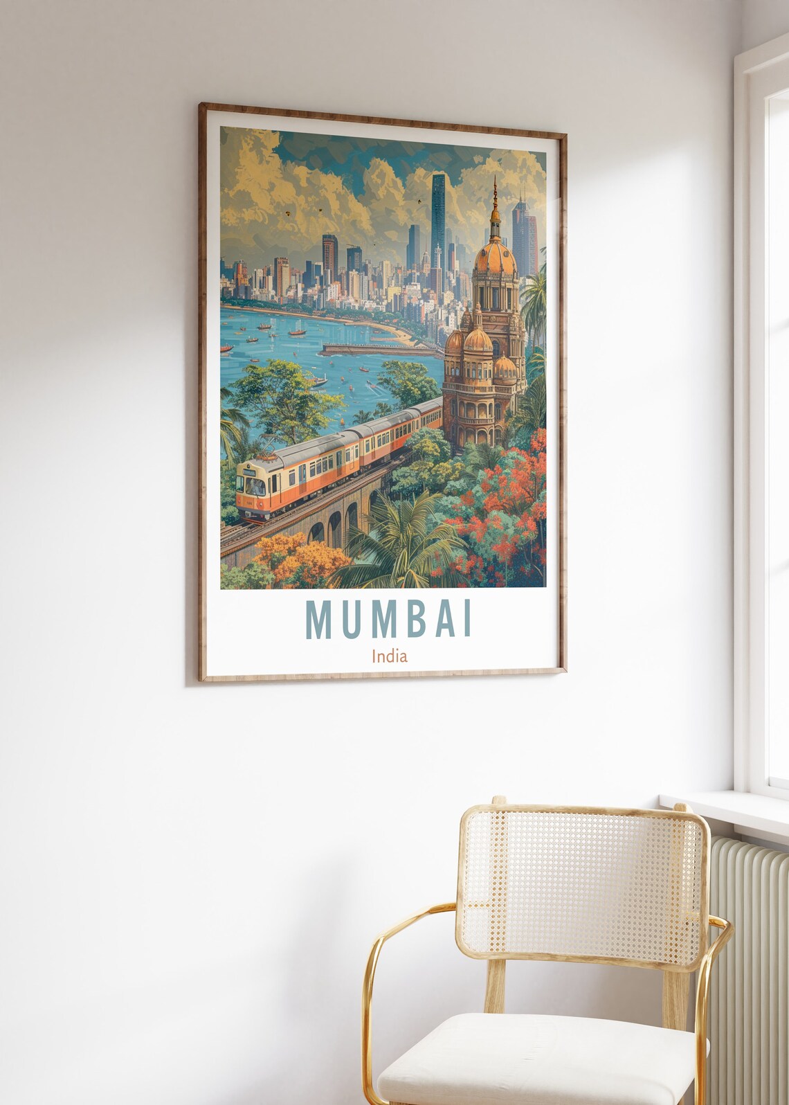 Mumbai Travel Poster, Indian City Wall Art Print - Image 3