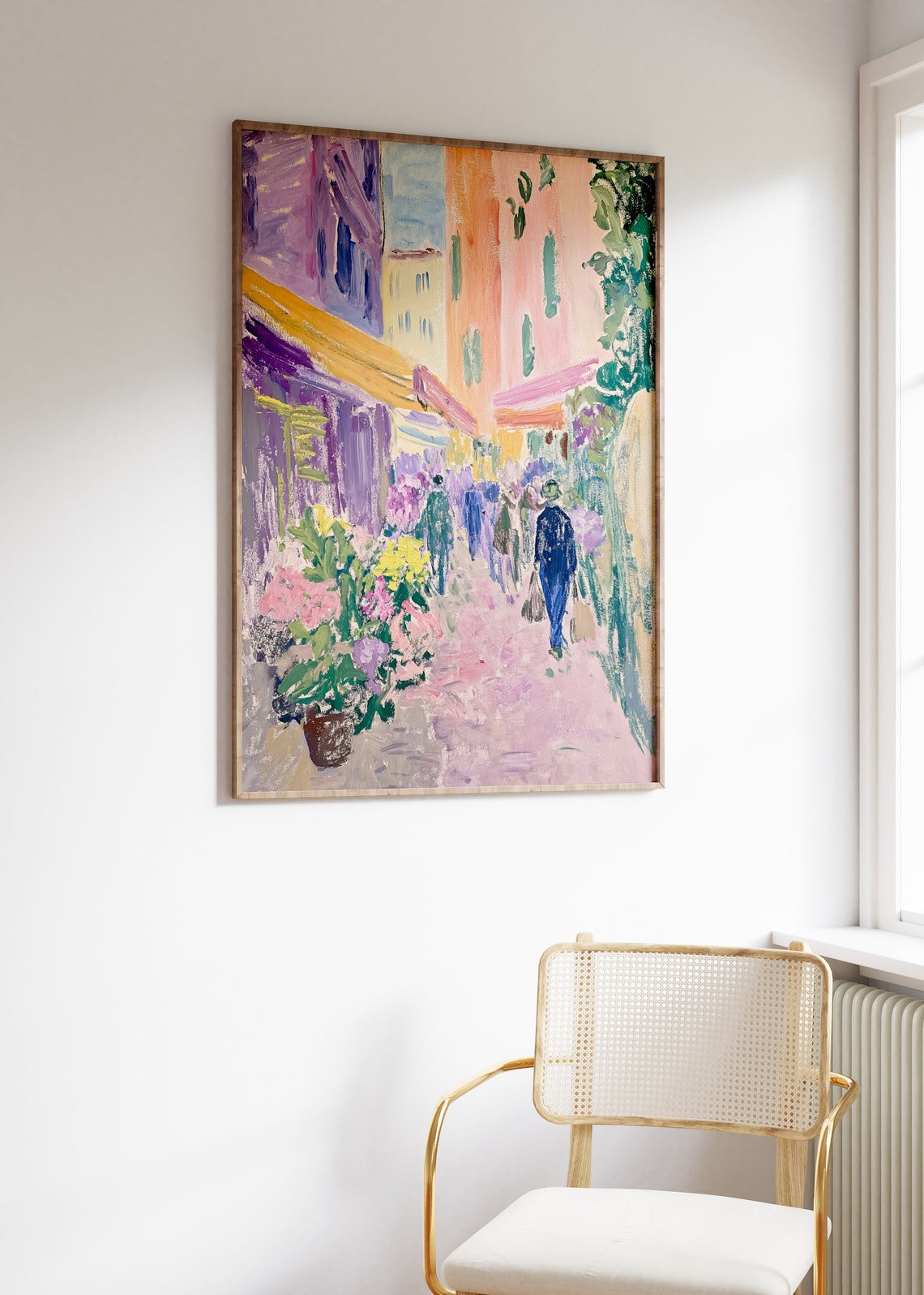 Vintage Flower Market Poster Colourful Floral Print Retro Botanical Wall Art Matisse Style Floral Illustration Flowers Poster Painting - Image 3