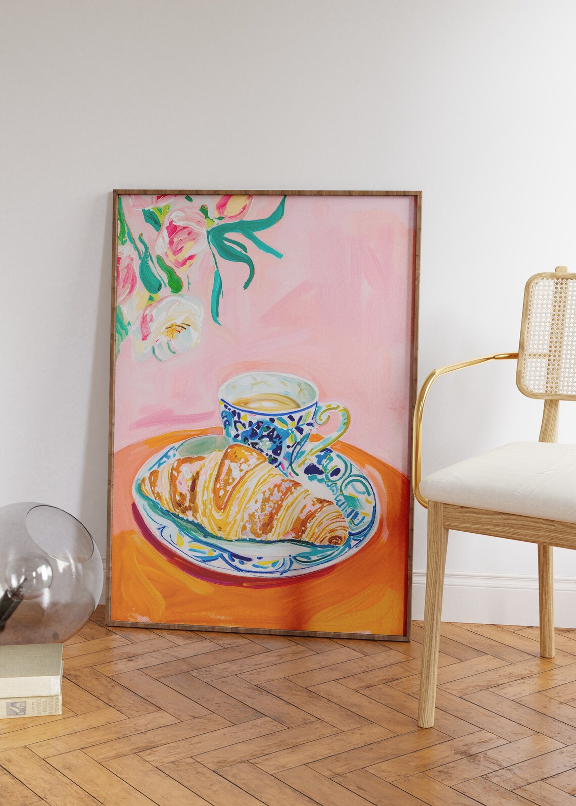 Vintage Croissant Poster, French Breakfast Art Print - Image 3