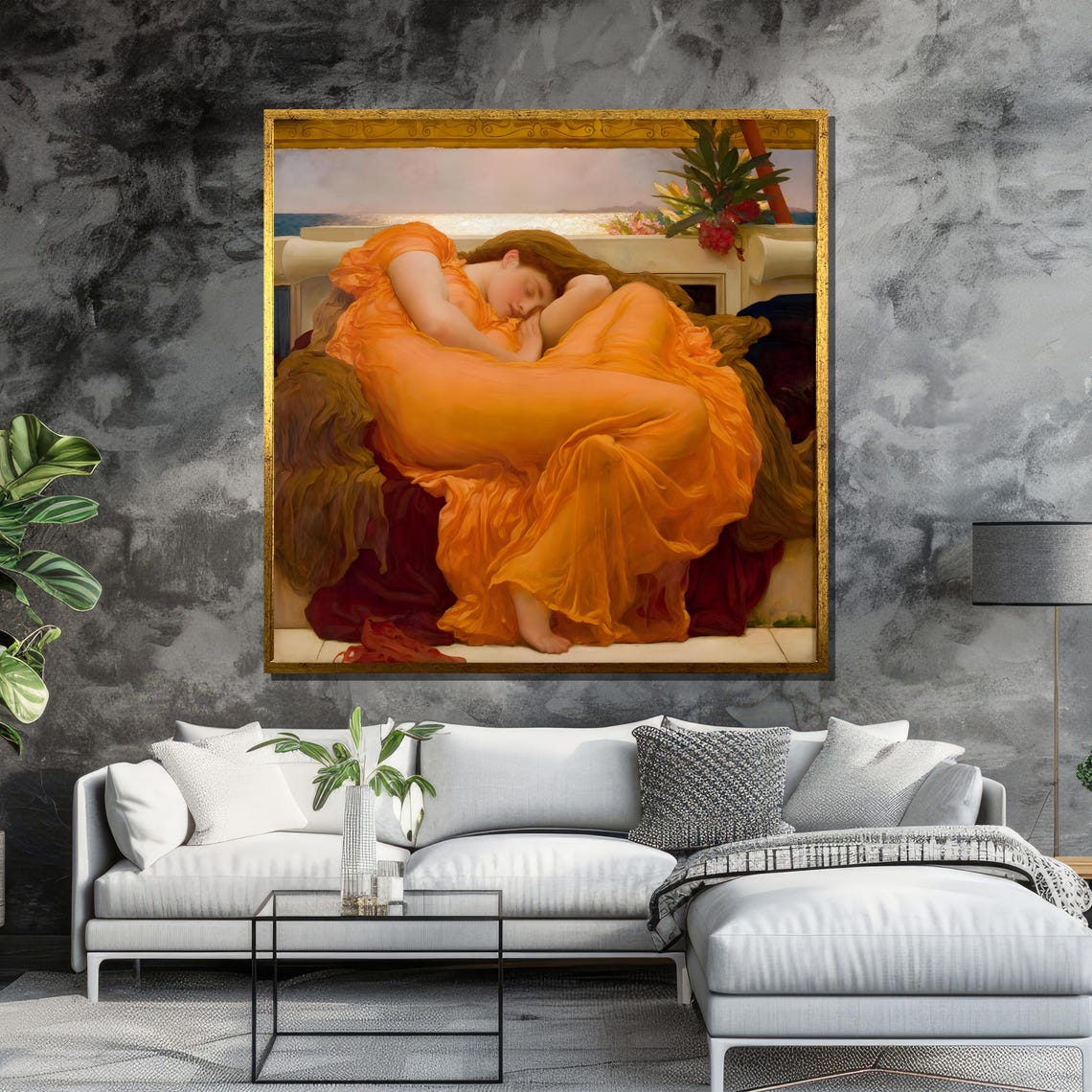 Frederic Leighton Flaming June Sleeping Lady Classic Art Poster - Image 6
