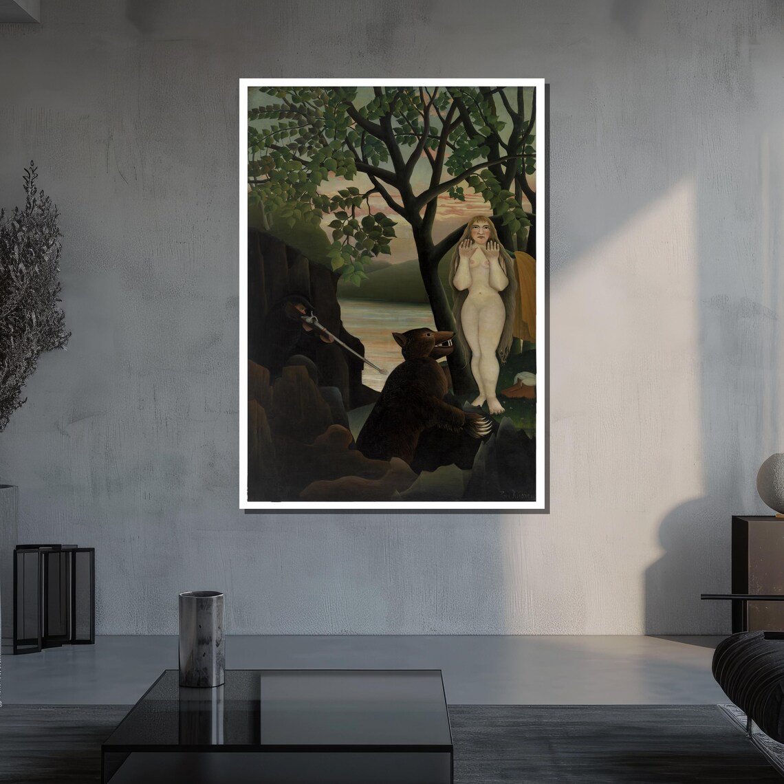 Henri Rousseau The Snake Charmer Jungle Sunset Classic Art Poster - Image 3