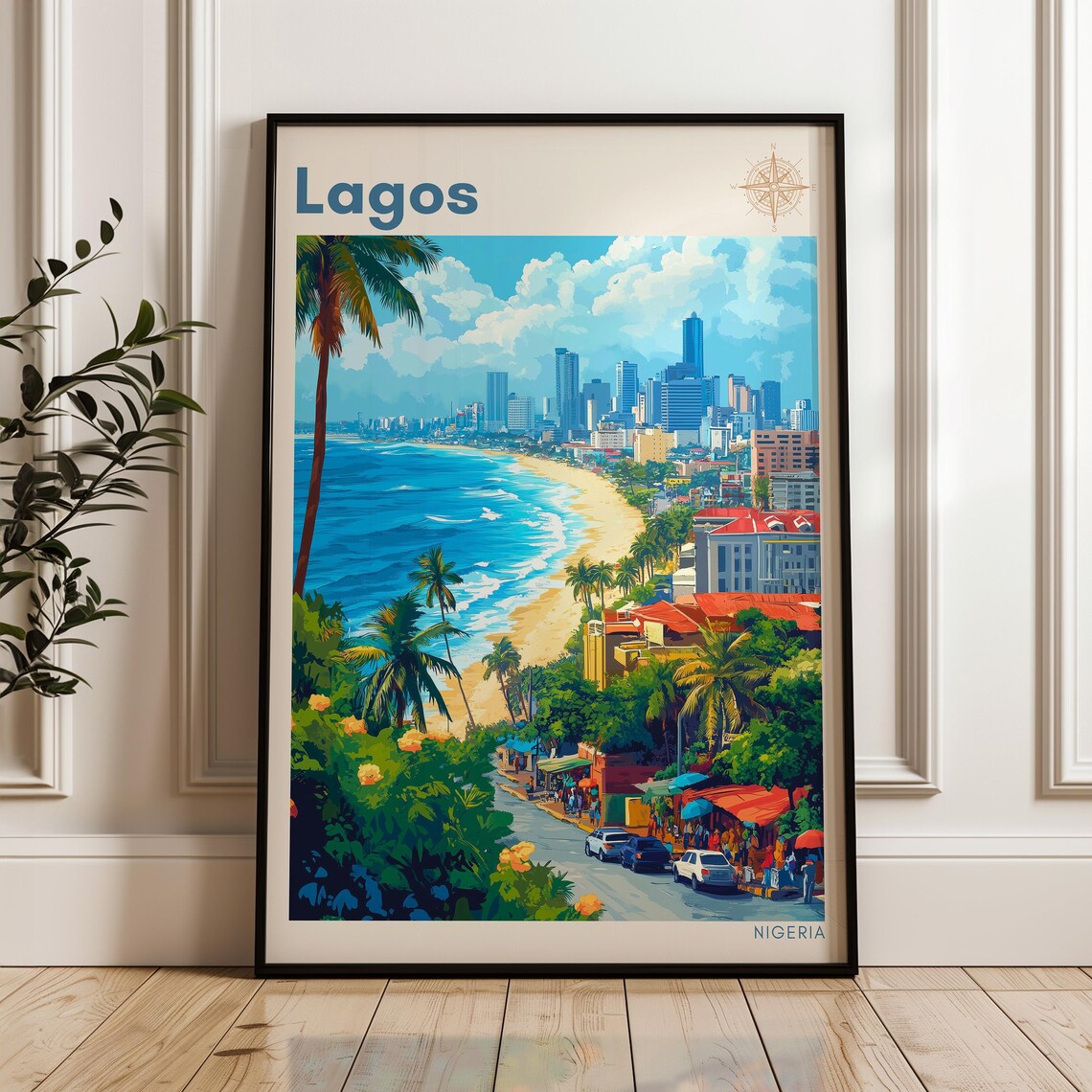 Lagos Travel Poster, Nigeria Travel Art Print