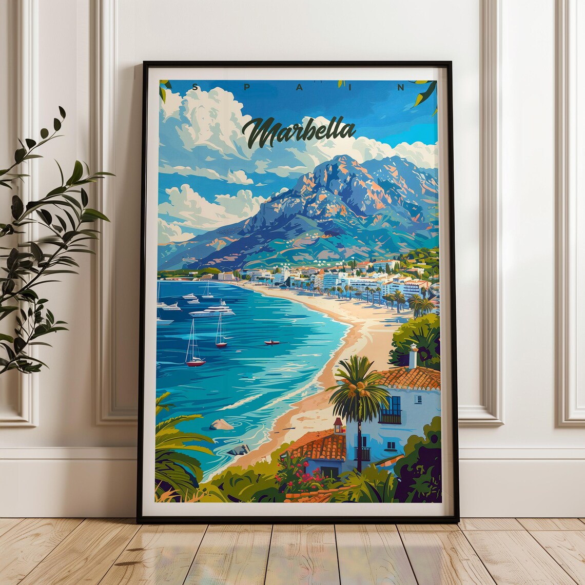 Marbella Travel Poster, Spain Travel Art Print