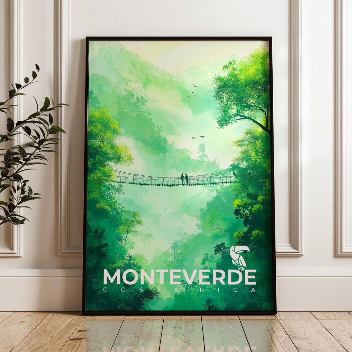 Monteverde, Costa Rica Travel Poster, Cloud Forest