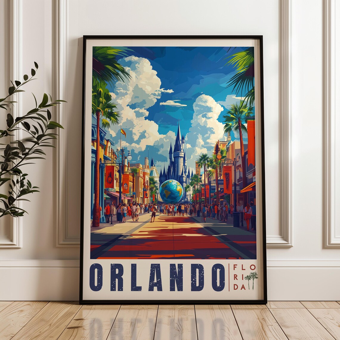 Orlando Travel Poster, Florida Travel Poster Art Print