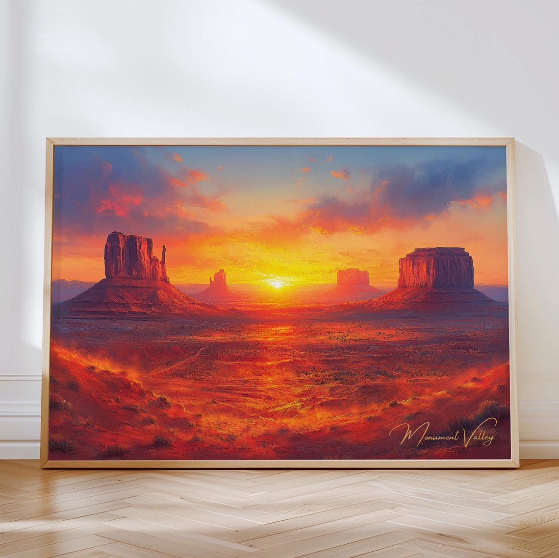 Monument Valley Sunset Desert Buttes Arizona Southwest Poster