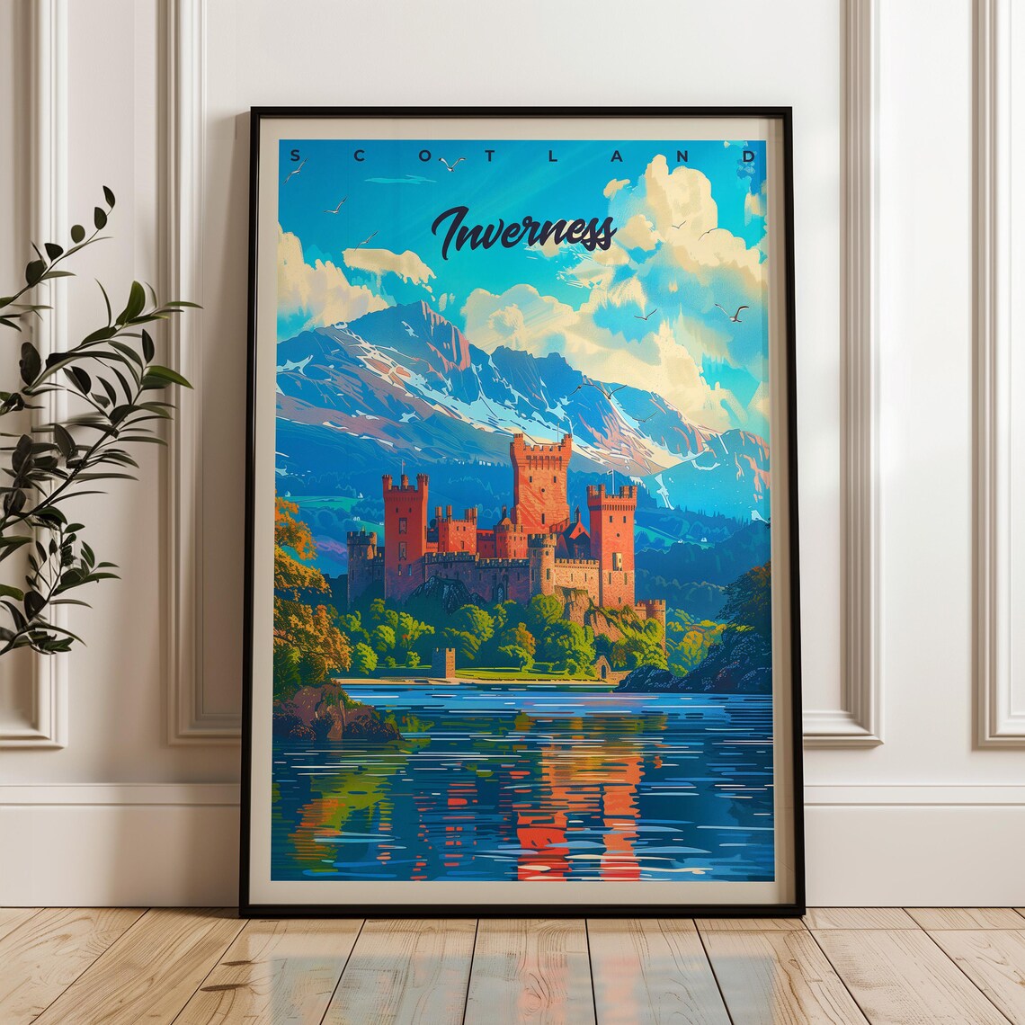 Inverness Travel Poster, Scotland Travel Poster
