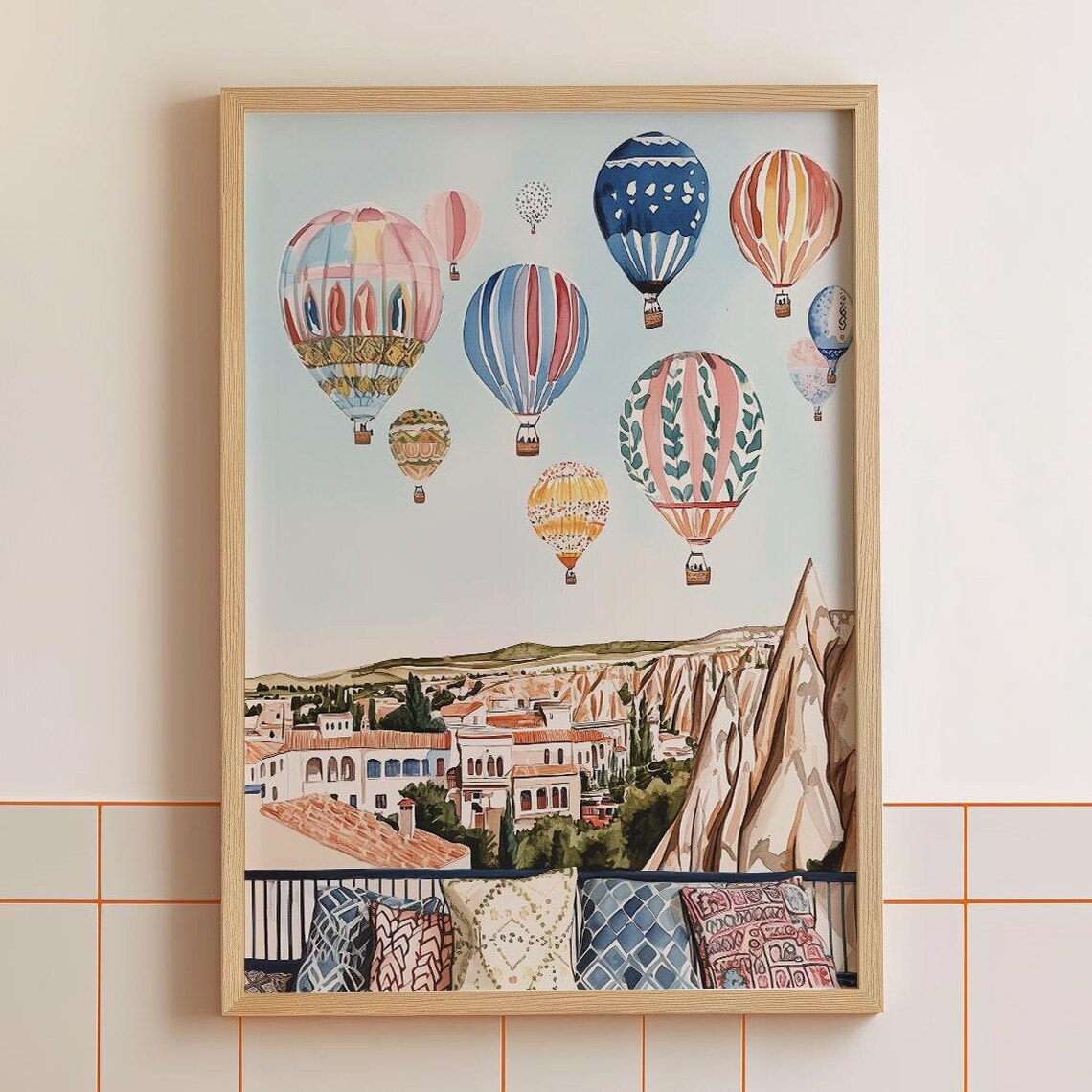 Cappadocia Turkey Hot Air Balloon Travel Poster - Image 4