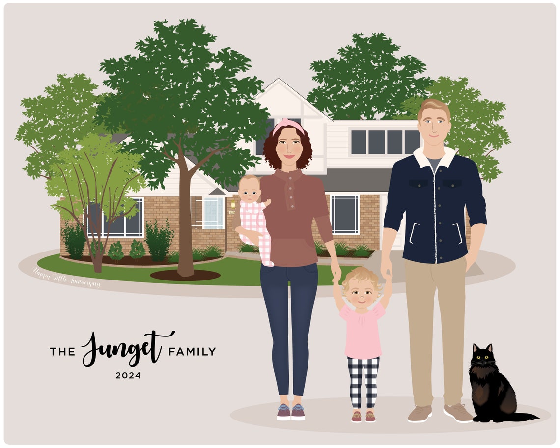 Personalized Family Game Night Couch Portrait With Two Dogs Poster - Image 4
