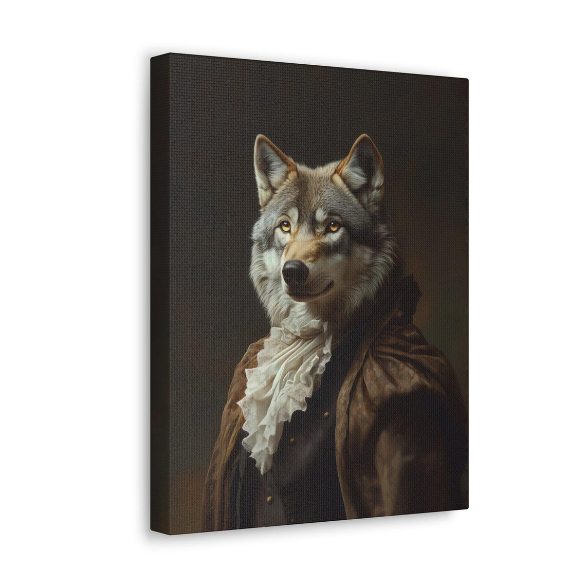 Victorian Wolf Portrait Wall Art Wildlife Home Decor Victorian Style Artwork Animal Lover Gift Gothic Wolf Decor - Image 3