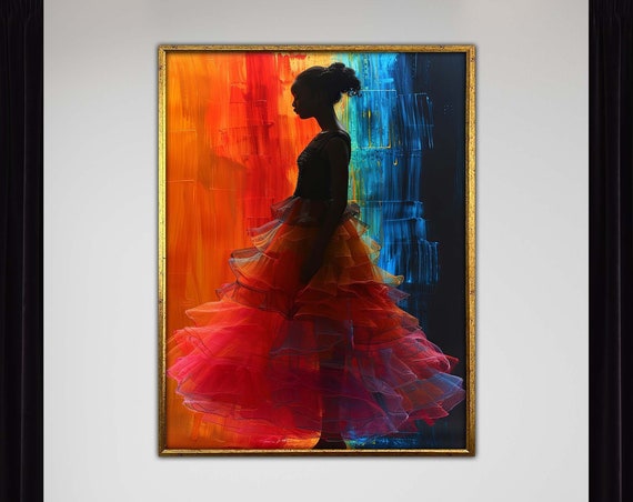 Woman In Red Dress Canvas Print Elegant Fashion Wall Art Glamorous Home Decor Poster Ready To Hang Artwork