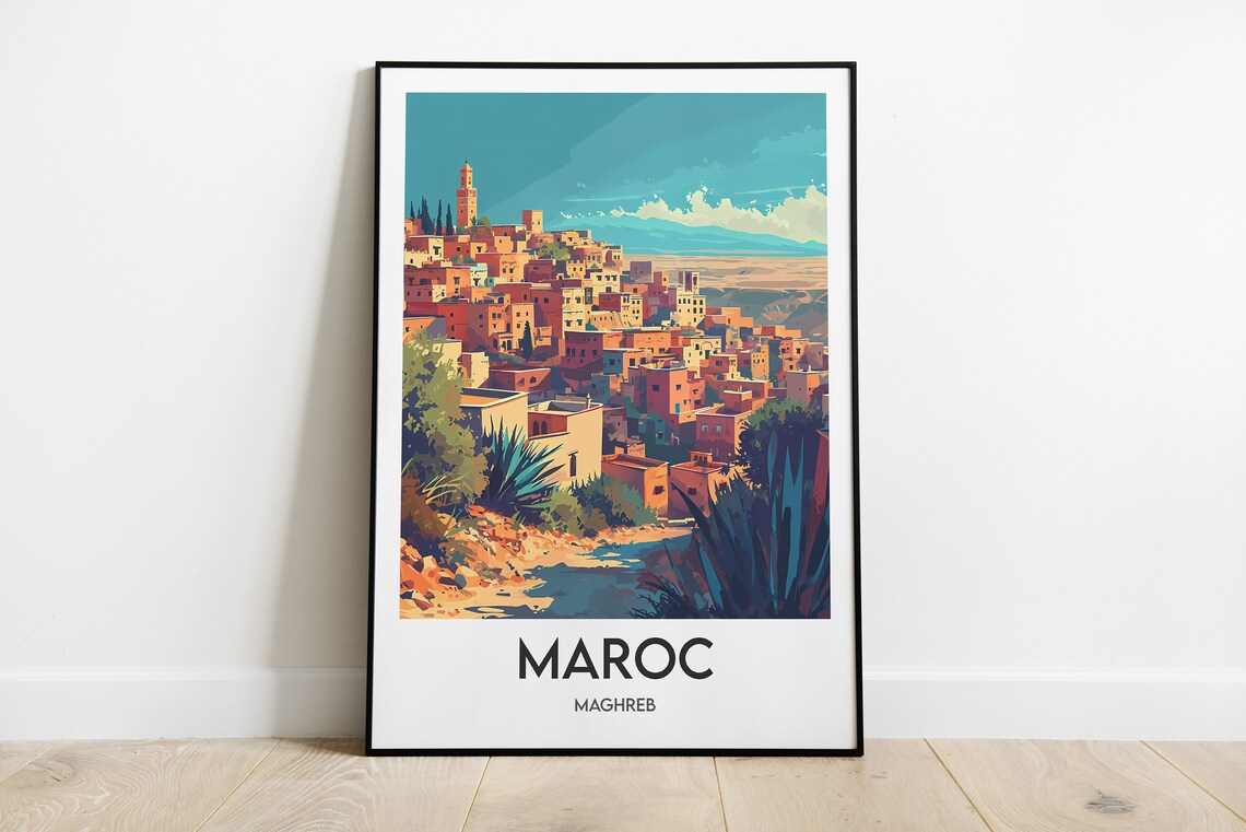Morocco Travel Poster Poster Print