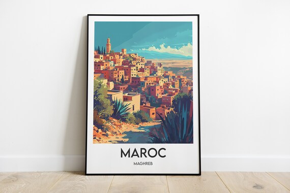 Morocco Travel Poster Poster Print