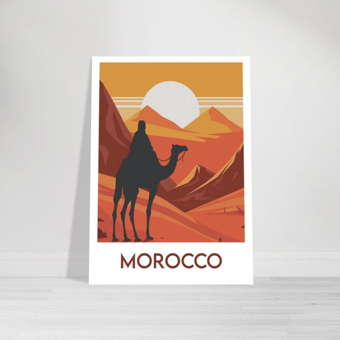 Morocco Print Travel Poster Morocco Camel Morocco Desert Print - Image 2