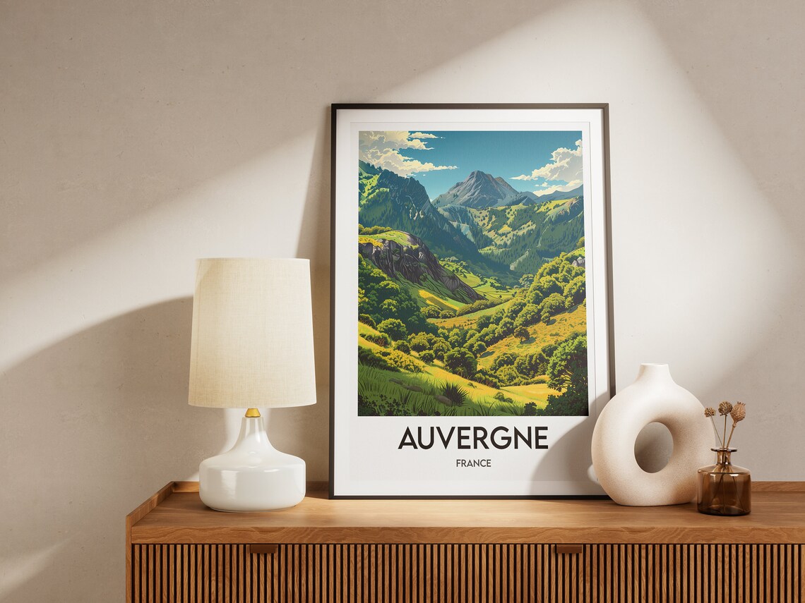 Auvergne Travel Poster, France Wall Decor Print - Image 2