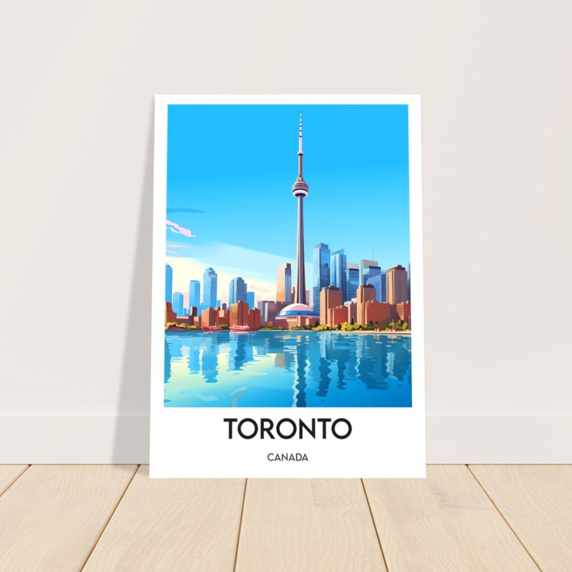 Toronto CN Tower Skyline Harbour Canada City Travel Poster Art - Image 2