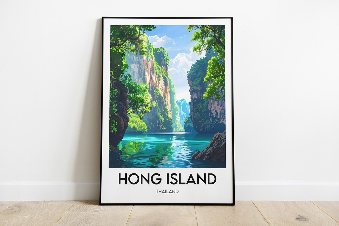 Hong Island Thailand Hidden Lagoon Limestone Karst Bay Poster