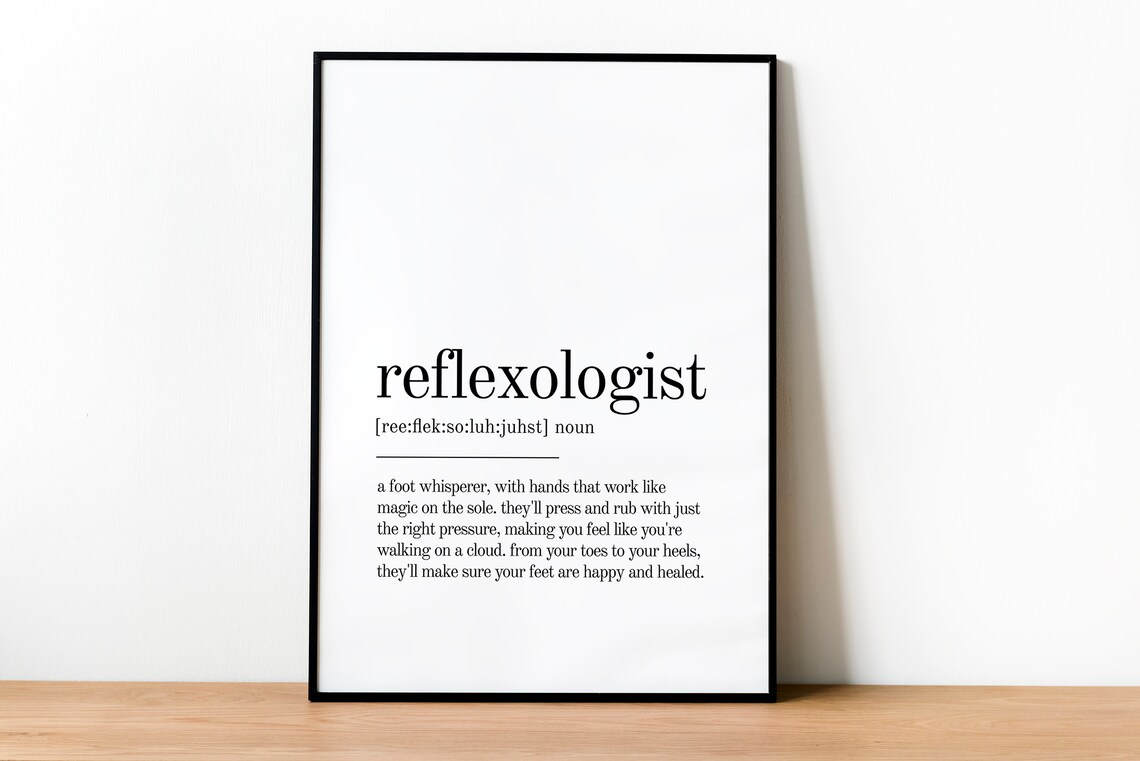 Reflexologist Definition Personalized Wall Art Print - Image 2
