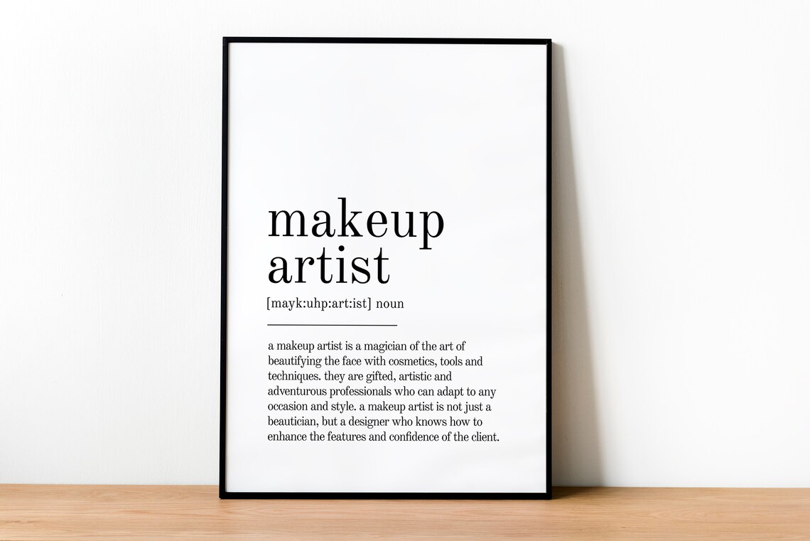 Makeup Artist Definition Print, Office Dictionary Art Print - Image 2