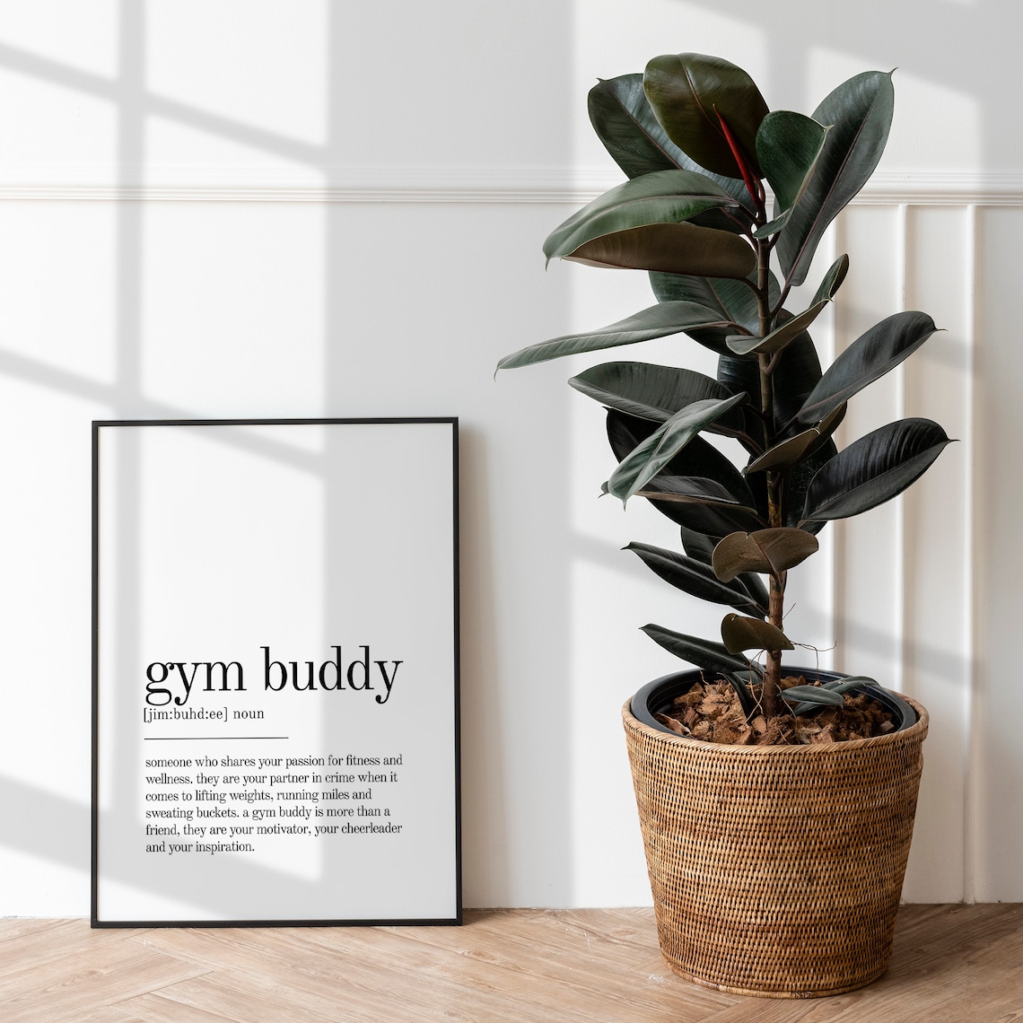Gym Buddy Personalized Definition Art Print - Image 5