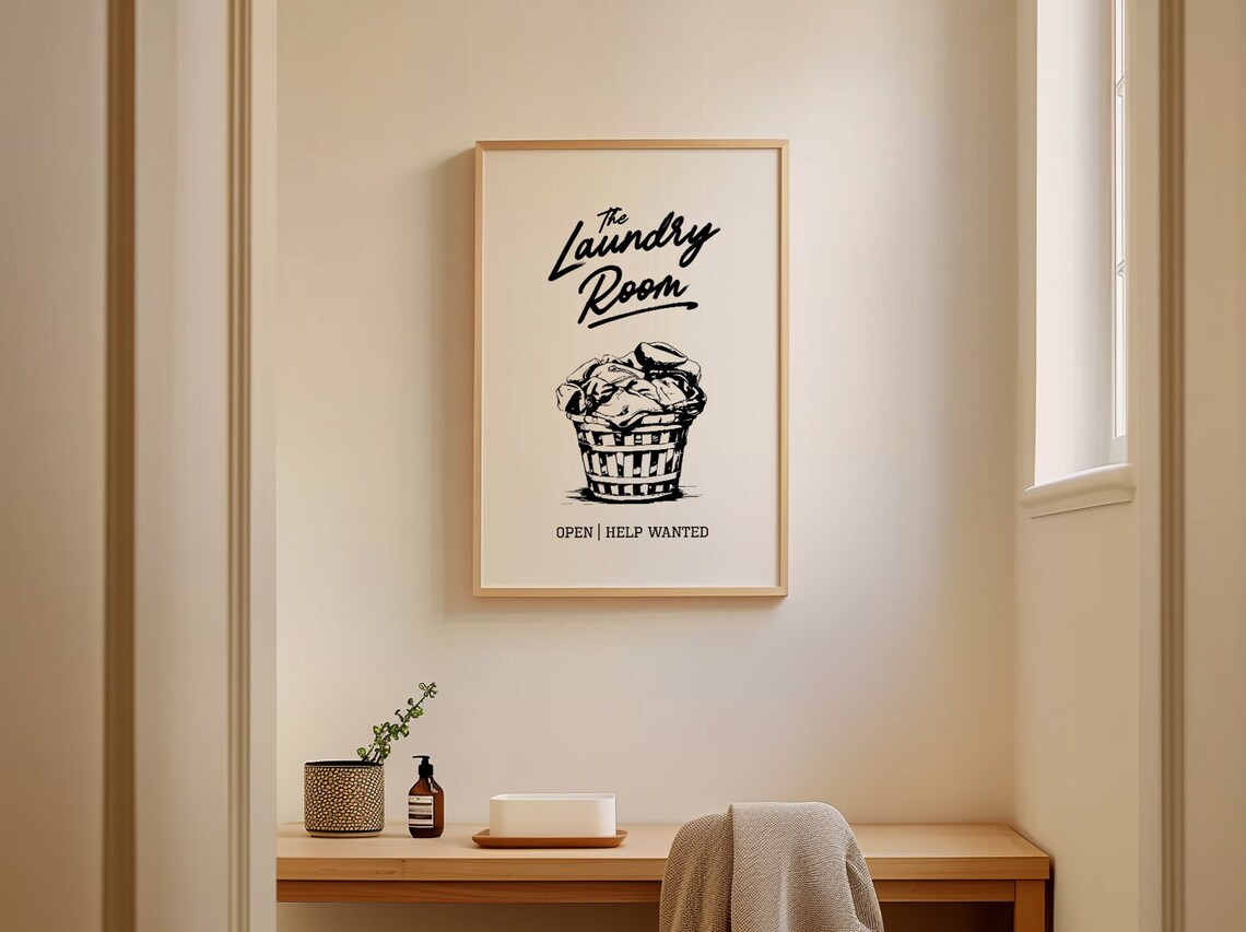 Help Wanted Laundry Room Art Print, Utility Sign - Image 2