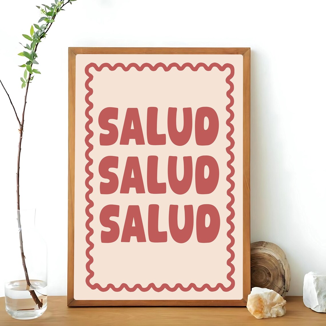 Salud Art Print, Spanish Bar Cart Decor - Image 3