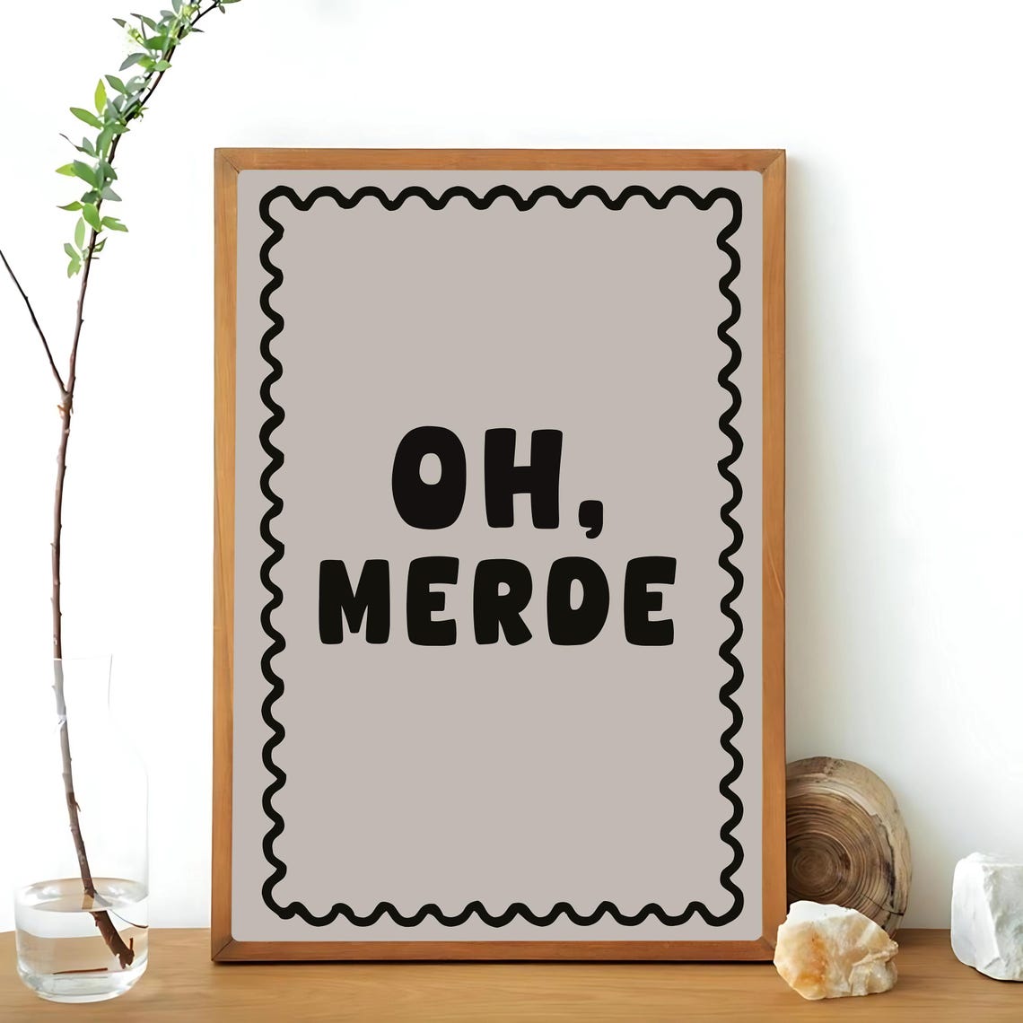 Oh Merde, Funny Quote Art Print - Image 3