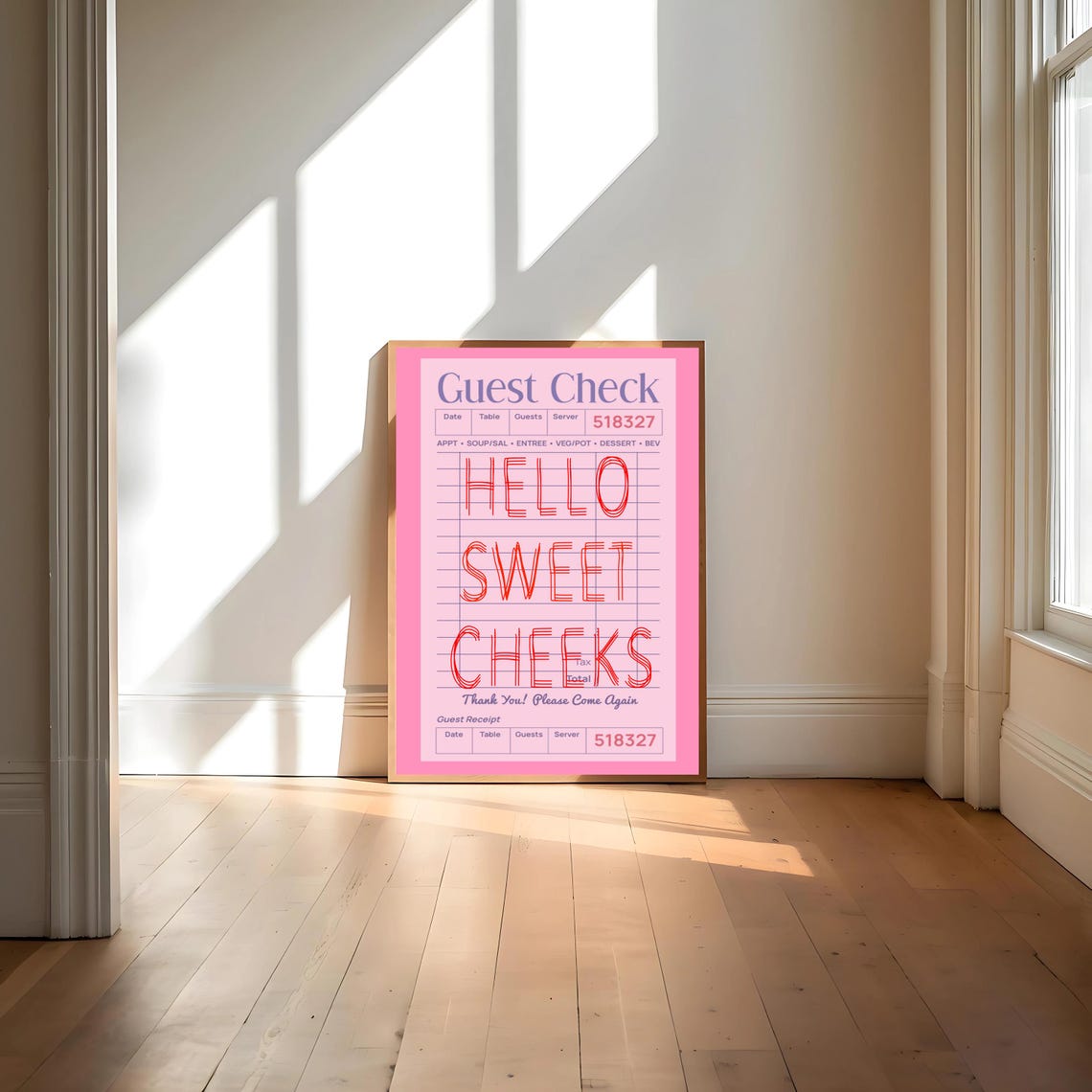 Hello Sweet Cheeks Bathroom Sign Instant Sweet Cheeks Sign Bathroom Wall Art Typography Art Prints Nursery Decor - Image 4