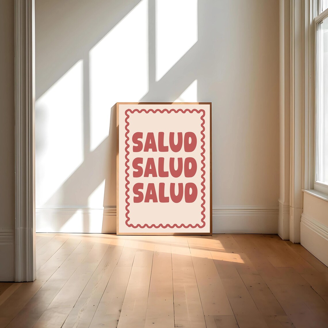 Salud Art Print, Spanish Bar Cart Decor - Image 4