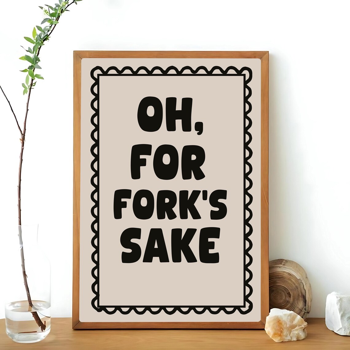 Oh For Forks Sake, Funny Retro Kitchen Quote - Image 3