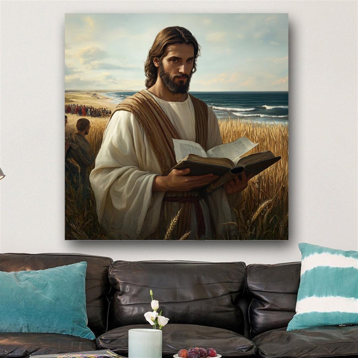 Jesus Teaching In Wheat Fields, Biblical Artwork - Image 3