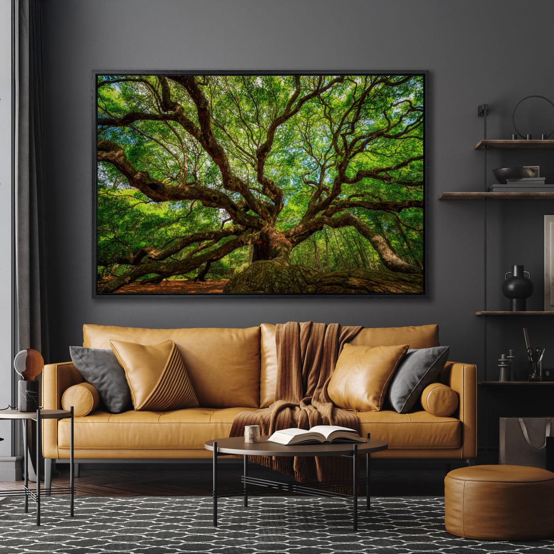 Angel Oak Massive Live Oak Canopy Sprawling Branches Wall Art - Image 5