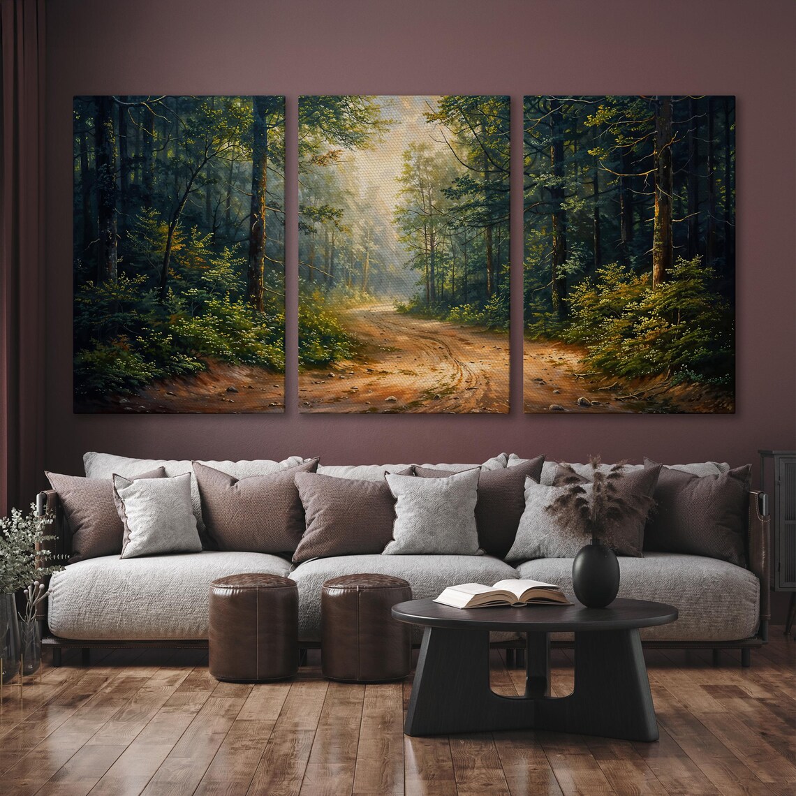 Forest Path Wall Art Morning Mist Lush Greenery Thees Print Farmhouse Decor Scenic Tranquil Nature Poster Gift Idea Ready To Hang - Image 6
