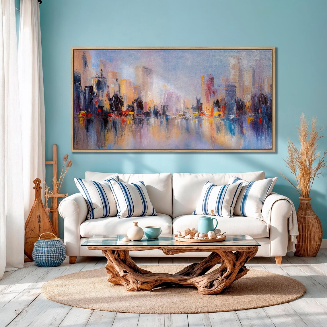 Abstract Skyline City View, Modern Cityscape Art Print - Image 5