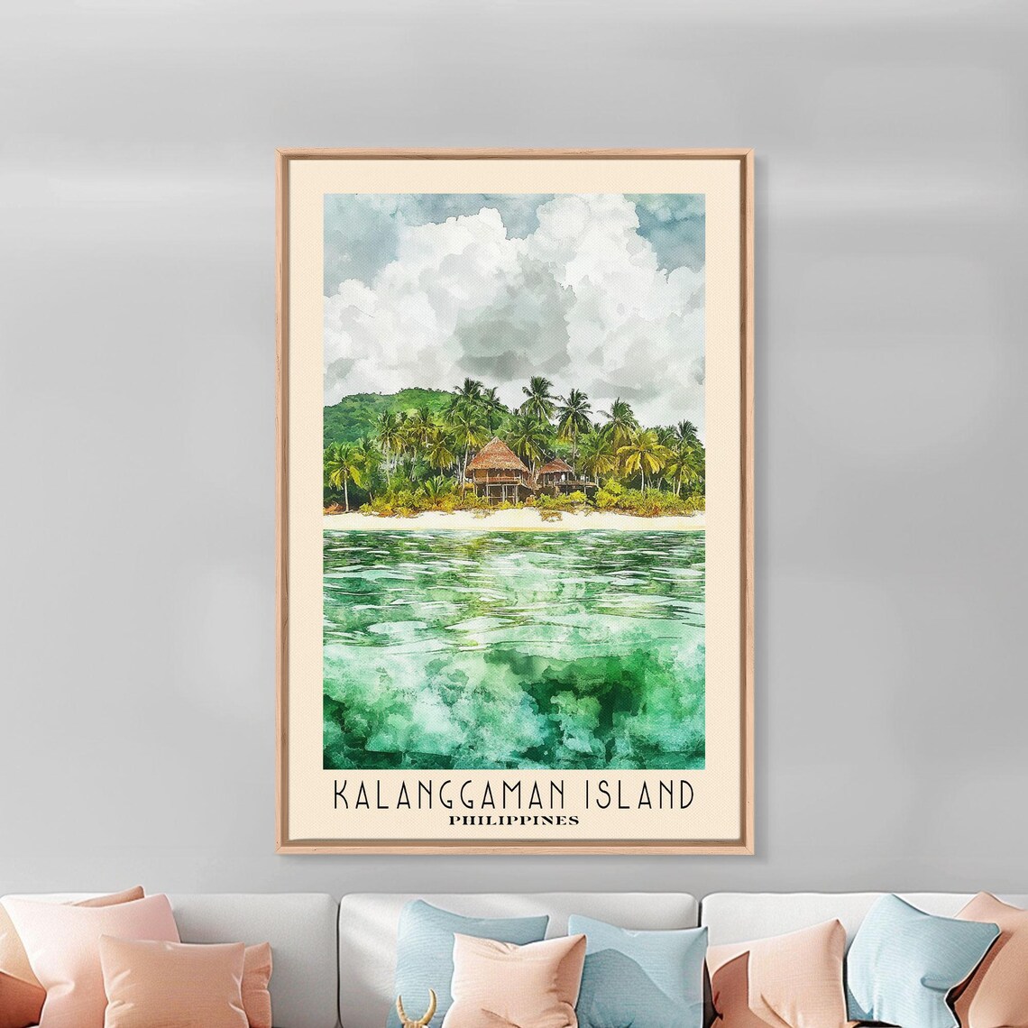 Kalanggaman Island Philippines Palm Beach Turquoise Water Poster Art - Image 3