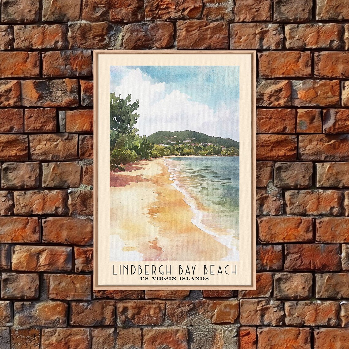 Lindbergh Bay Beach US Virgin Islands Golden Sand Gentle Waves Poster - Image 5