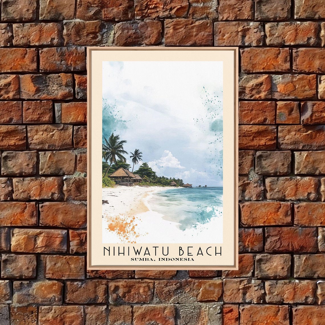 Nihiwatu Beach Sumba Indonesia Palm Beach Hut White Sand Poster - Image 4