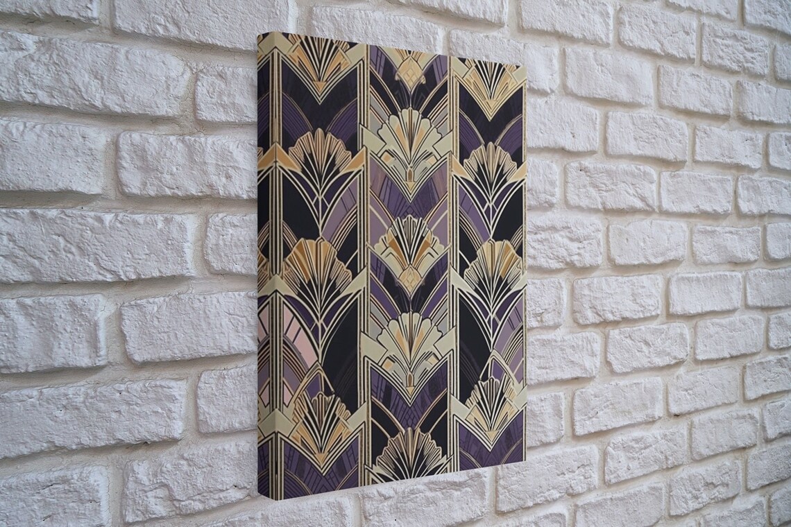 Art Deco Pattern Art Print, Abstract Nature Decor - Image 4