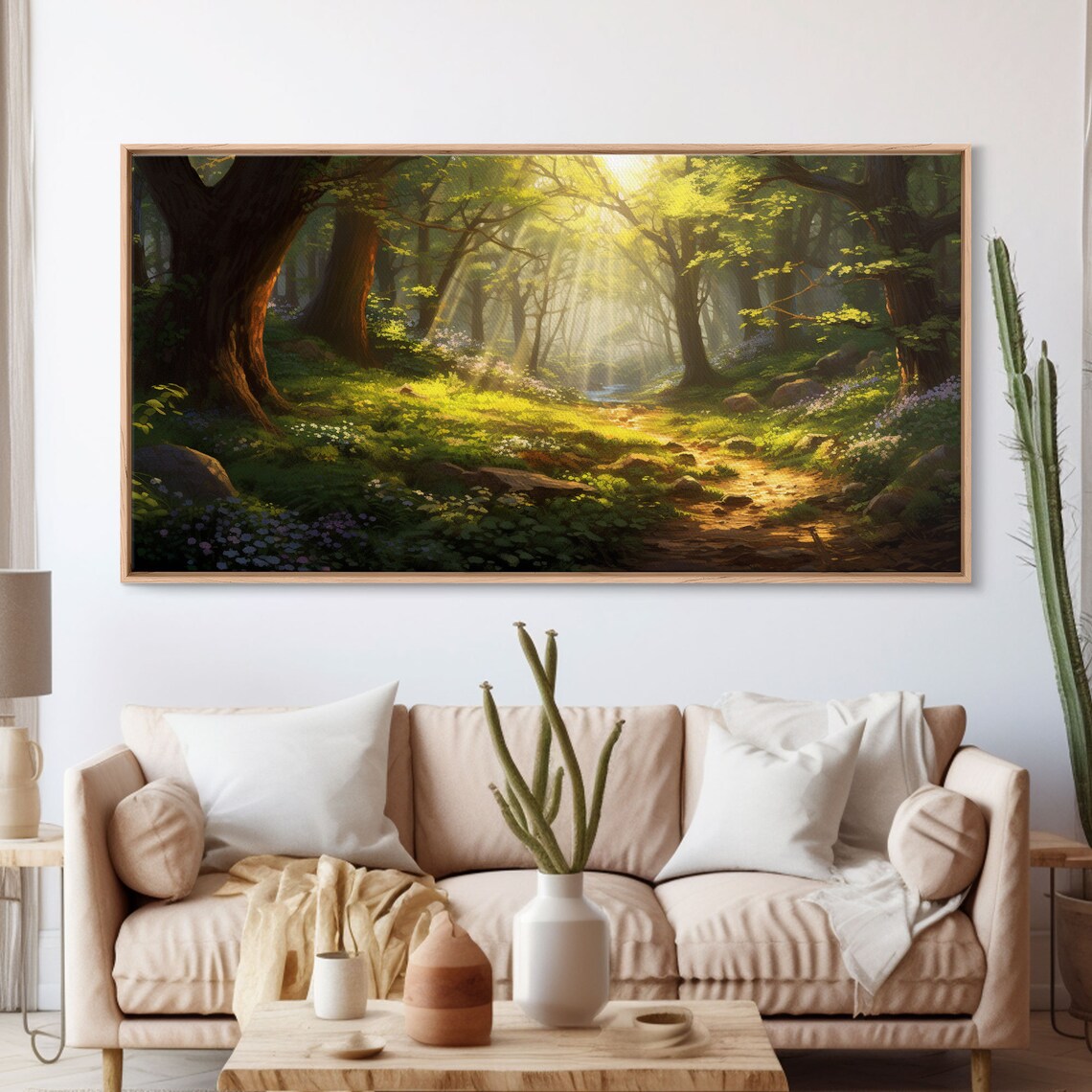 Enchanted Forest Trees Landscape Wall Art Print - Image 3
