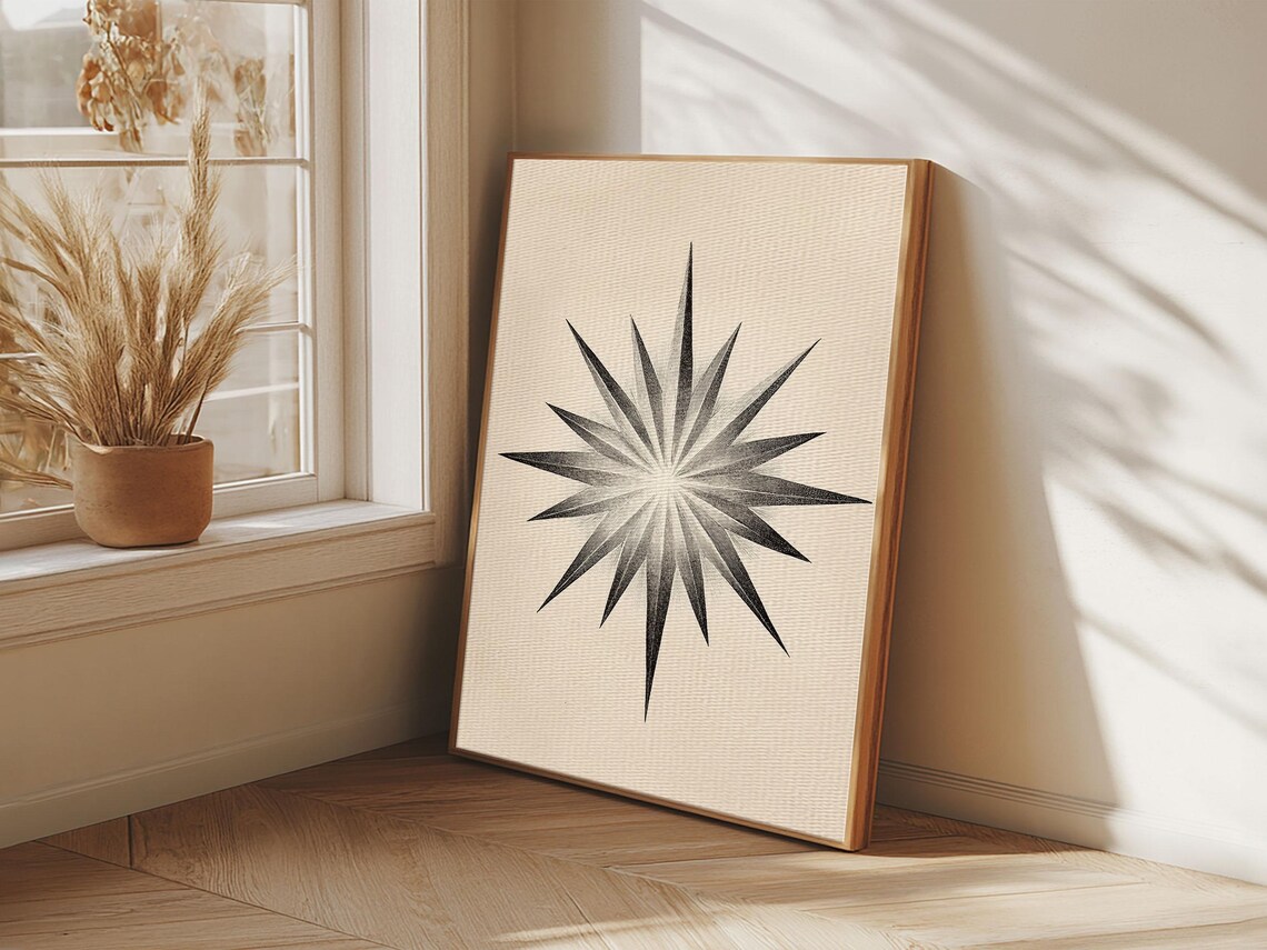 North Star Minimalist Christmas Art Poster Print - Image 6