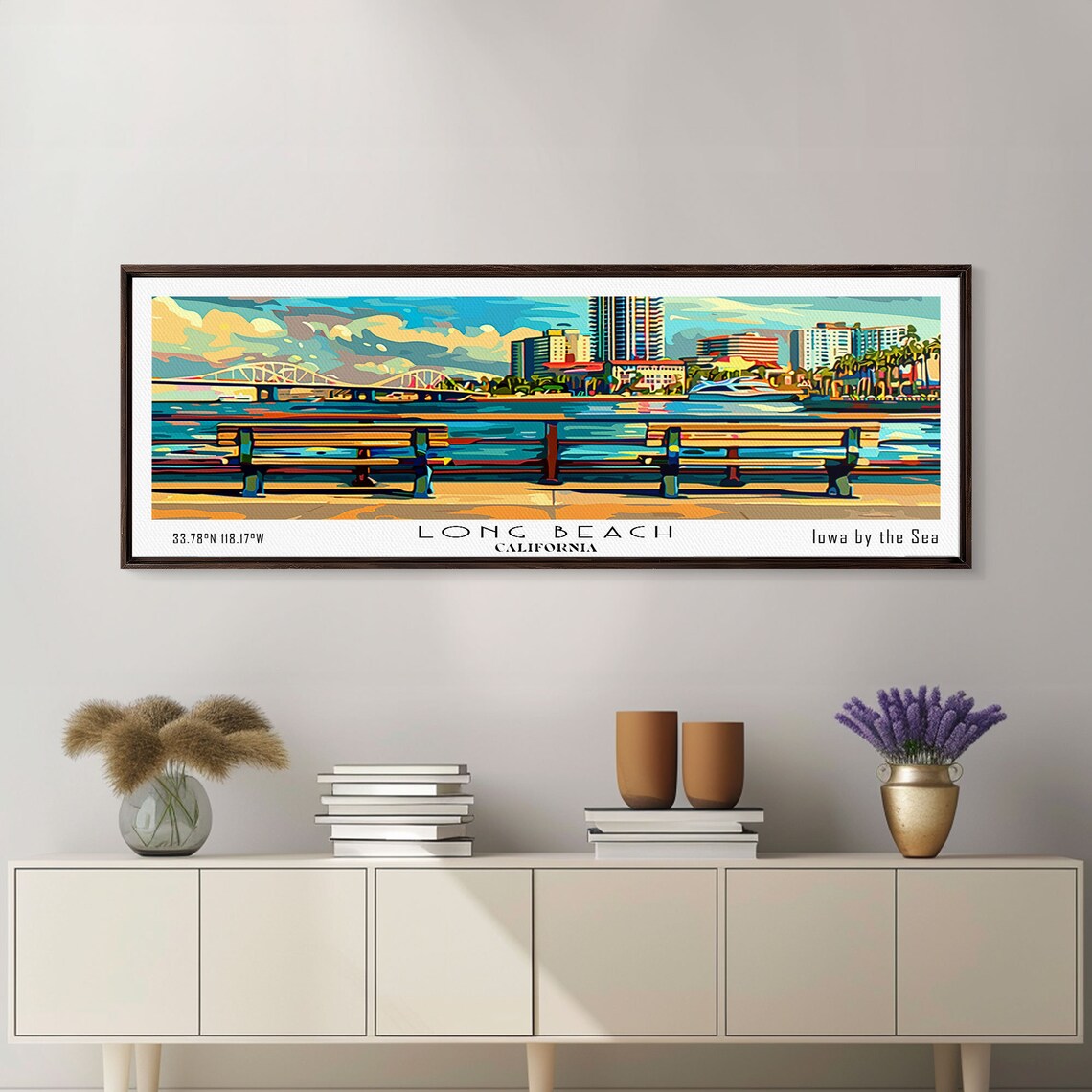 Long Beach California Retro Style Travel Poster - Image 4