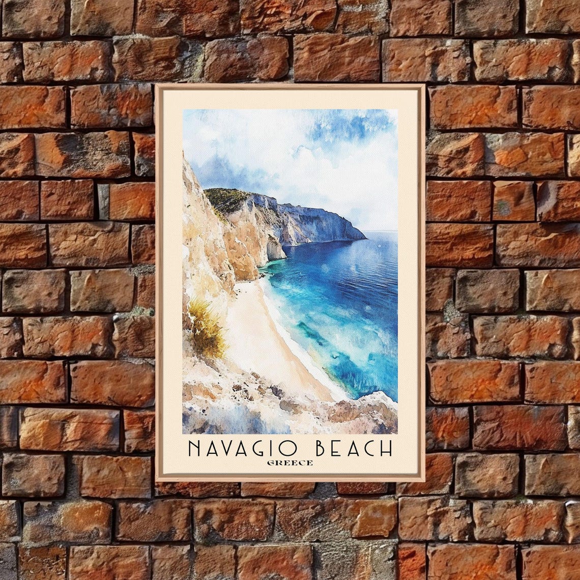 Navagio Beach Greece Shipwreck Cove Cliffs Turquoise Water Poster - Image 4