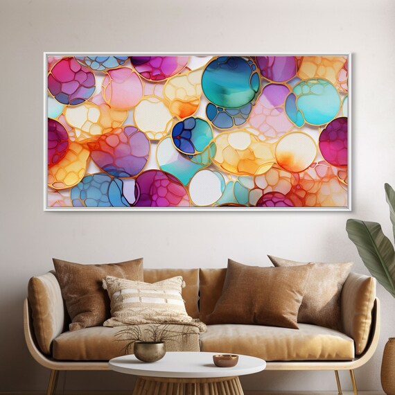 Vibrant Abstract Wall Art Colorful Print Panoramic Art Wall Art Art Landscape Art Home Decor Prints Wall Hanging Gift Ideas