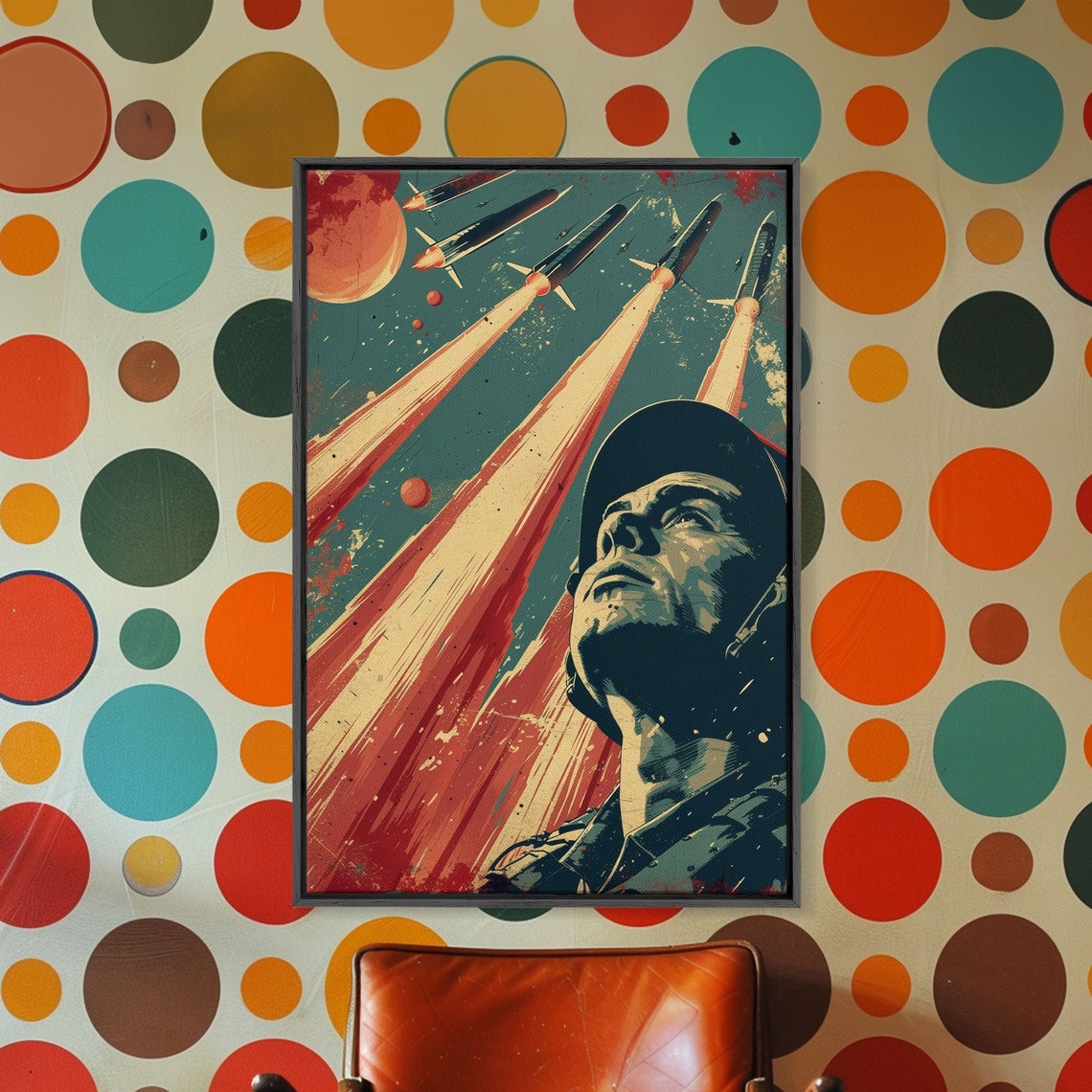 Retro Rocket Launch Cosmonaut Vintage Space Propaganda Poster Print - Image 5