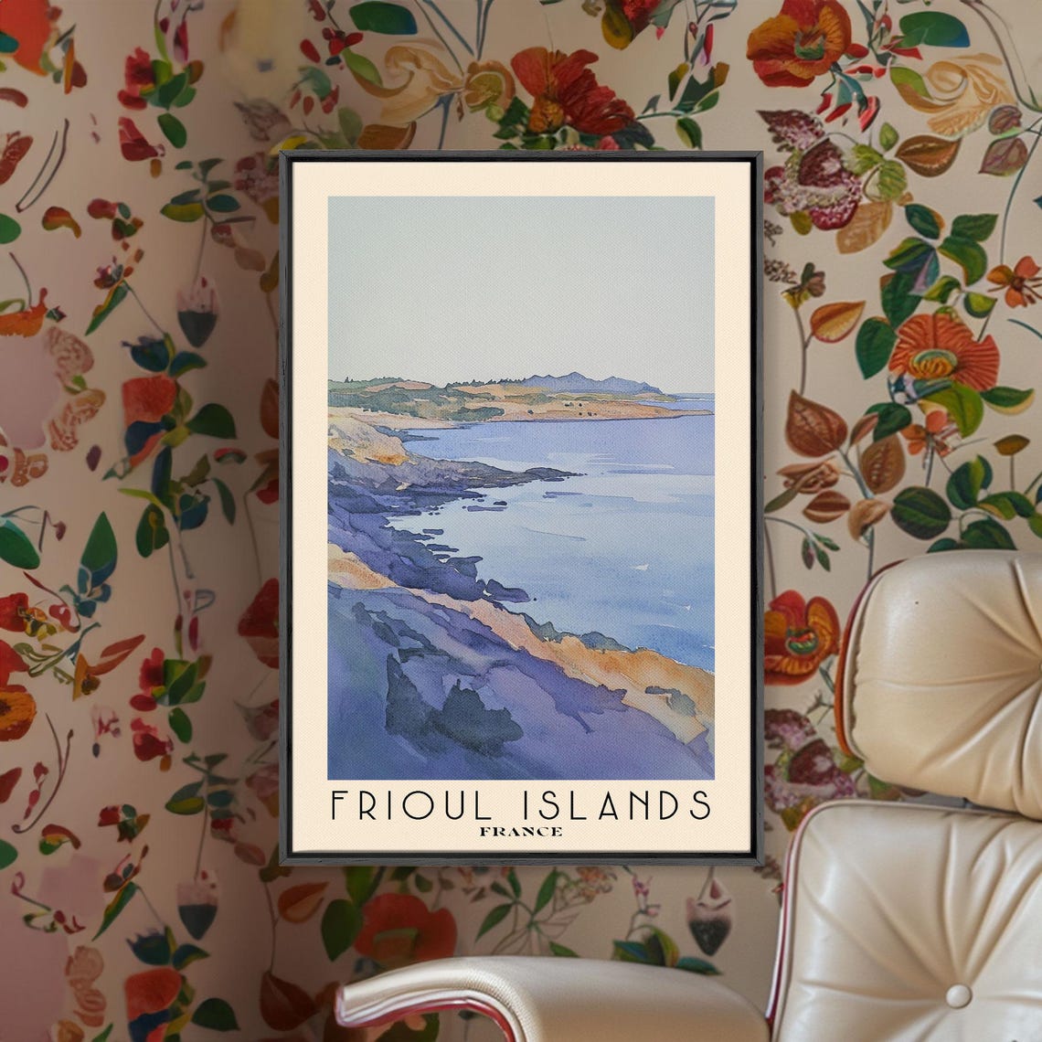 Frioul Islands France Watercolor Print Vacation Gift France Wall Art Vacation Wall Art Vacatation Beach Decor Beach Or Lakehouse Art - Image 2