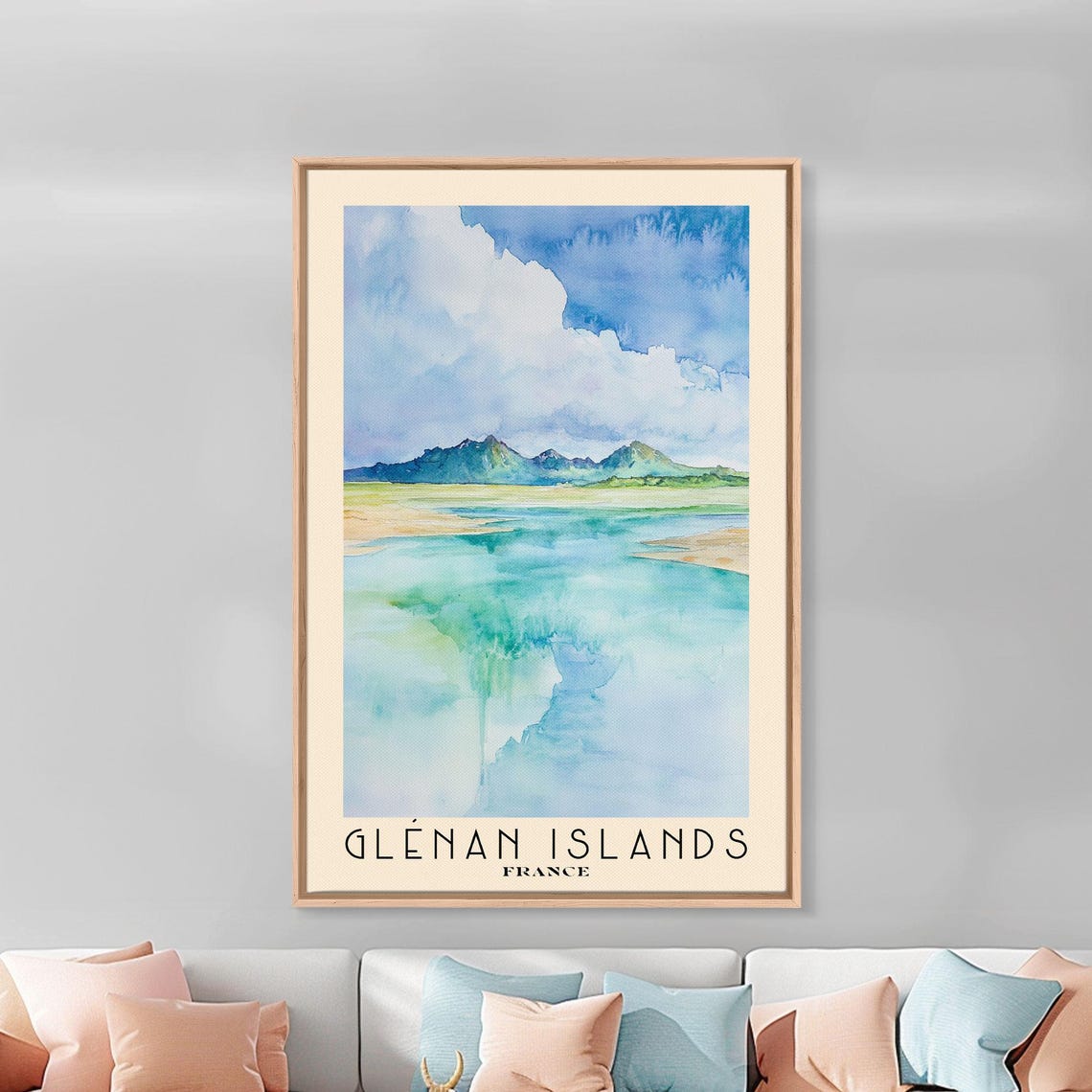 Glenan Islands France Tranquil Lagoon Turquoise Shallows Poster - Image 2