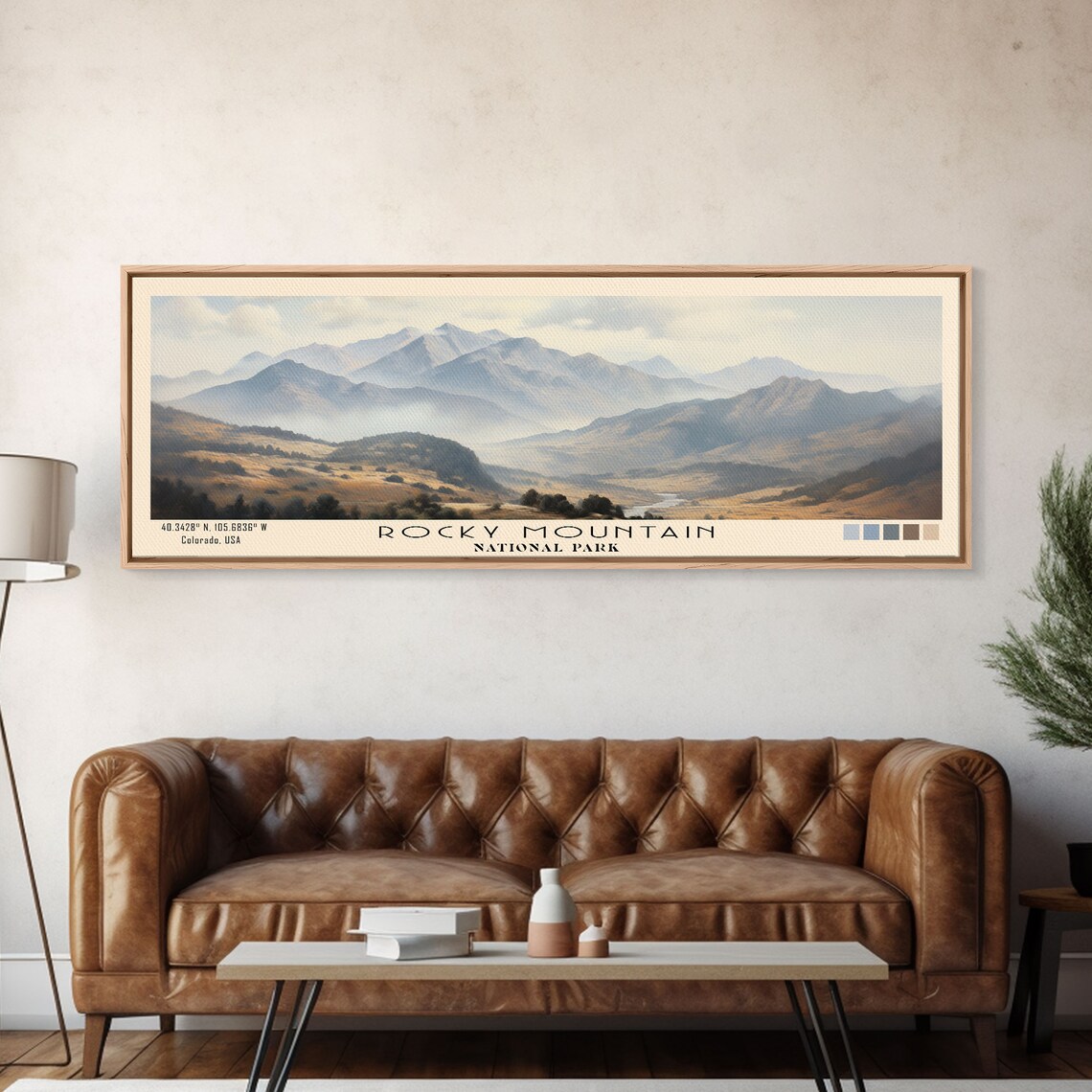 Rocky Mountain National Park Minimalist Travel Poster