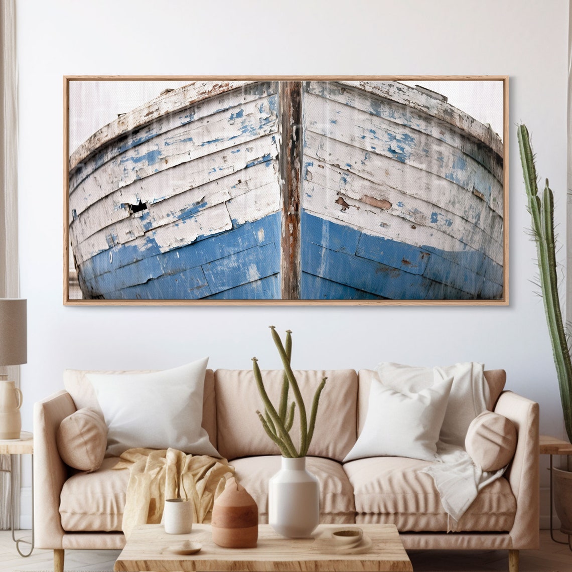 Old Wooden Boat Hull Peeling Paint Rustic Nautical Photo Poster - Image 3